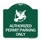 Signmission Authorized Church Parking W/ Graphic, Green & White Aluminum Sign, 18" x 18", GW-1818-24331 A-DES-GW-1818-24331 - alternate 1